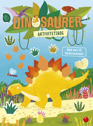DINOSAURER AKTIVITETSBOG MED 75 KLISTERMÆRKER