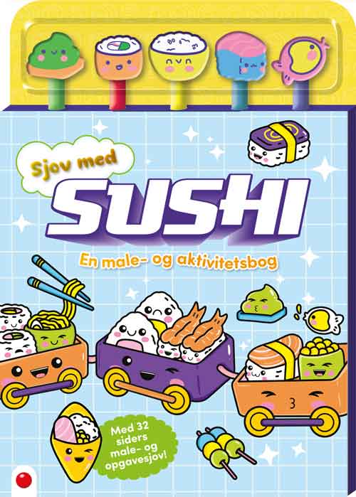 AKTIVITETSBOG MED BLYANTER: SJOV MED SUSHI!