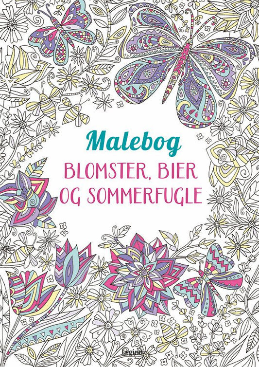 BLOMSTER, BIER OG SOMMERFUGLE MALEBOG