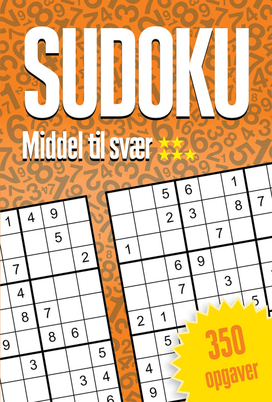 SUDOKU - MIDDEL TIL SVÆR