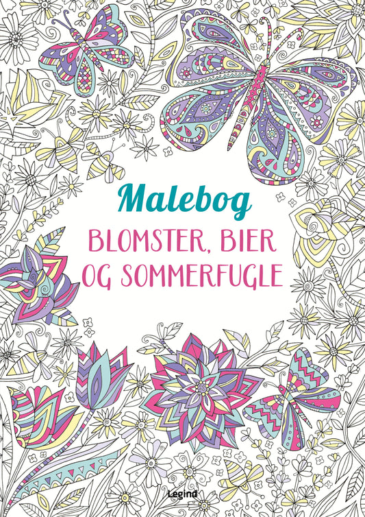 MANDALA-MALEBOG: BLOMSTER, BIER OG SOMMERFUGLE
