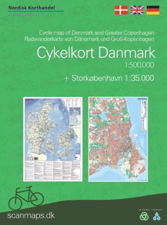 CYKELKORT DK 1:500 000 OG STORKBH. 1:35 000