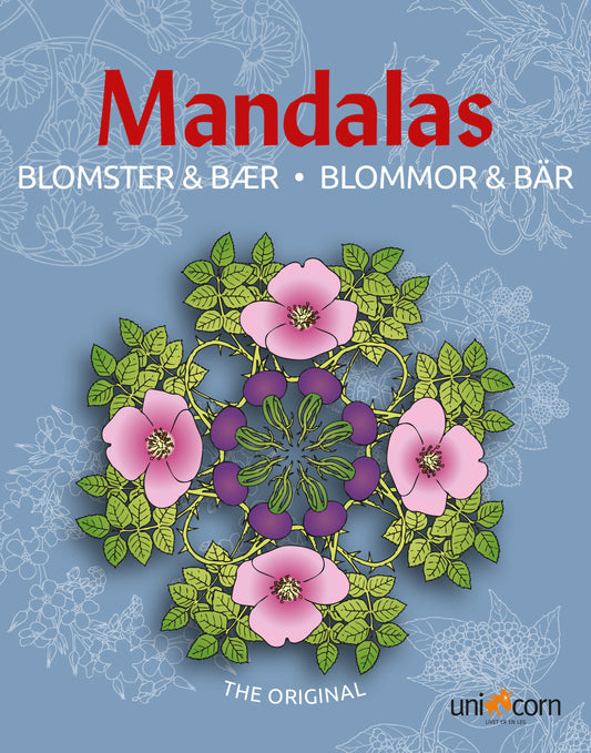 MANDALAS MALEBOG BLOMSTER OG BÆR