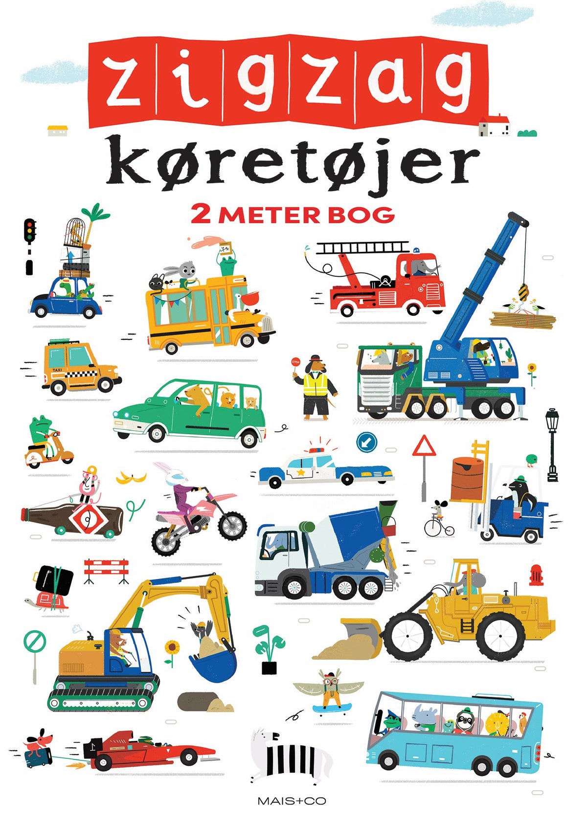 ZIGZAG – KØRETØJER 2 METER BOG