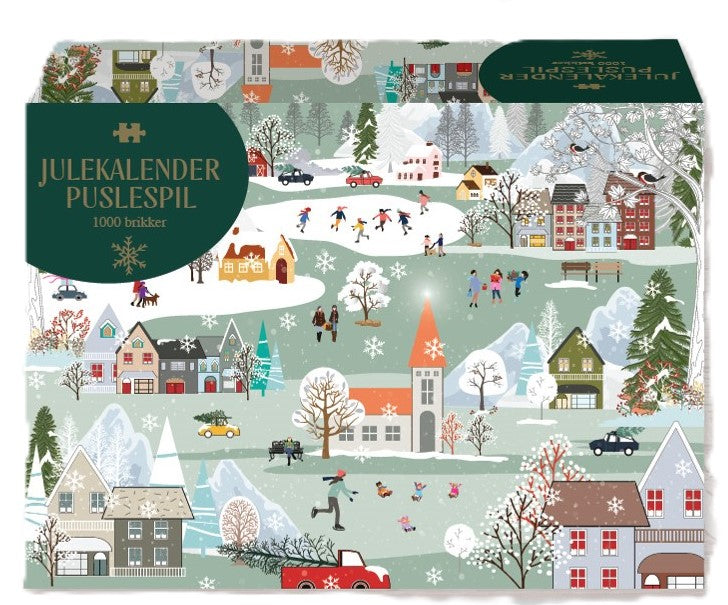 JULEKALENDER PUSLESPIL 1000 BRIKKER