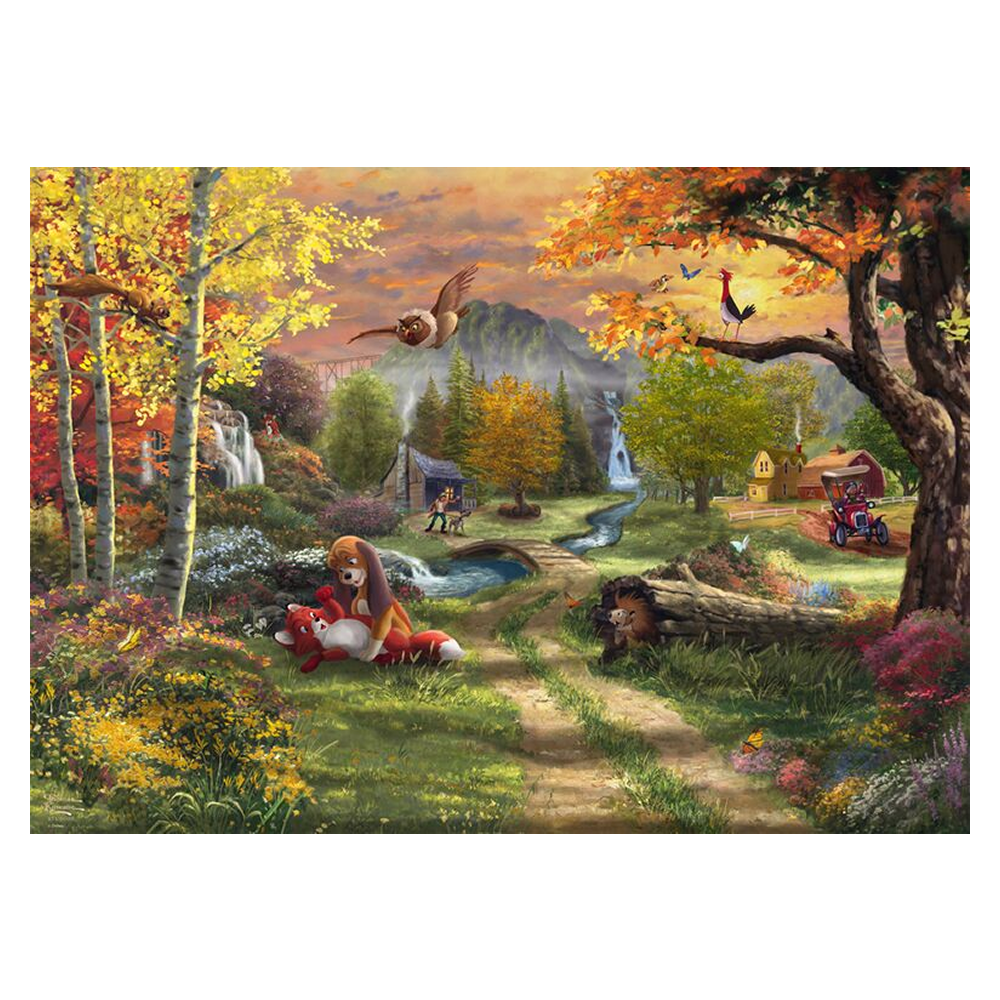 THOMAS KINKADE DISNEY - FOX AND HOUND 1000 BRIKKER