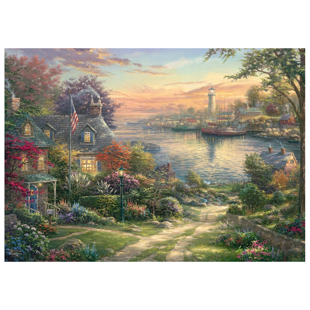 THOMAS KINKAID NEW ENGLAND HARBOUR 1000 BRIKKER SCHMIDT PUZZLE