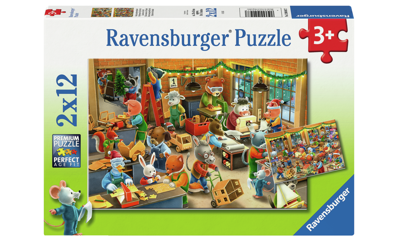 RAVENSBURGER JULE LEGETØJSBUTIK 2X12 BRIKKER