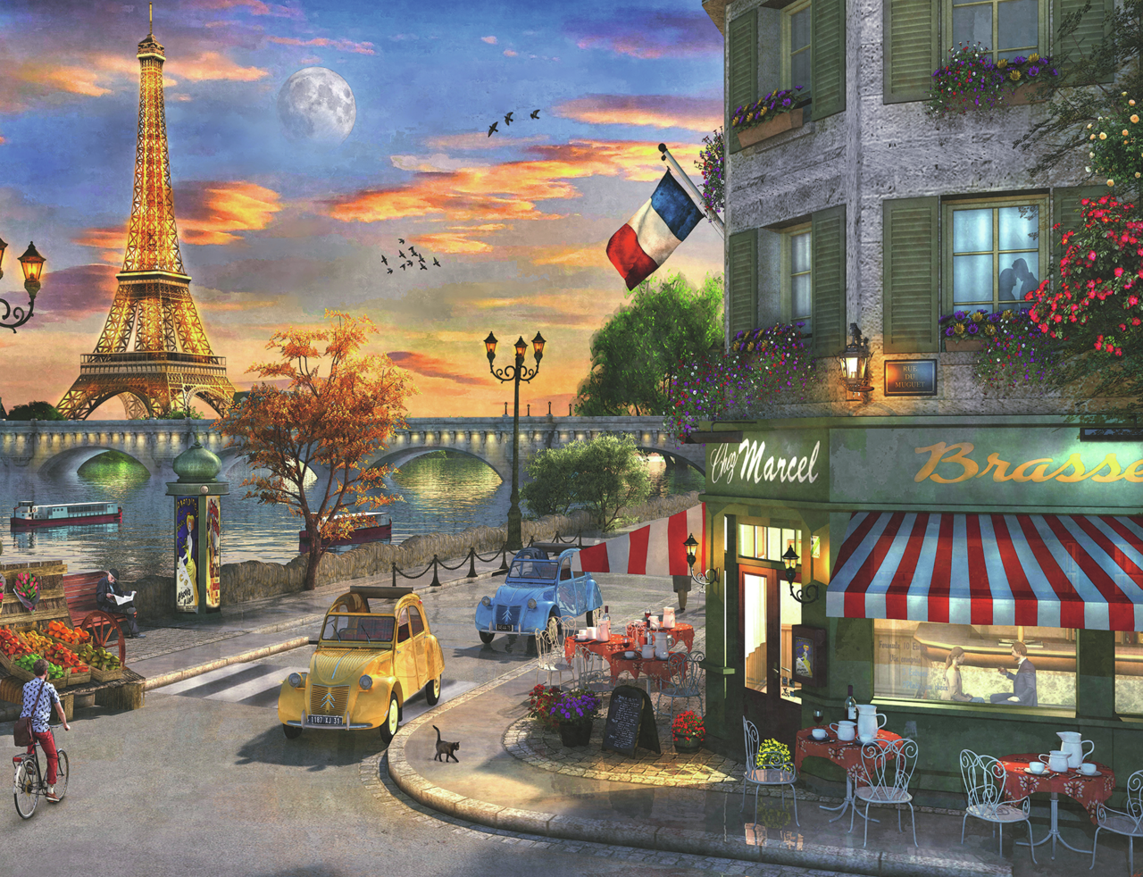 RAVENSBURGER PARIS SUNSET 2000 BRIKKER