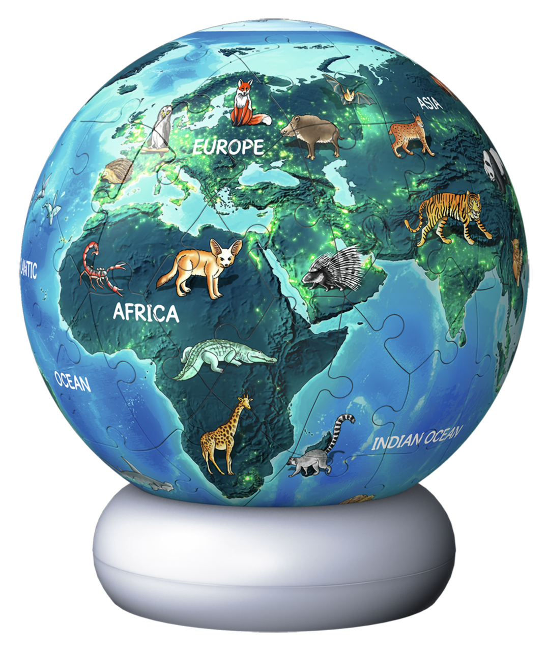 3D EARTH NIGHT LIGHT PUZZLE 73 PCS.