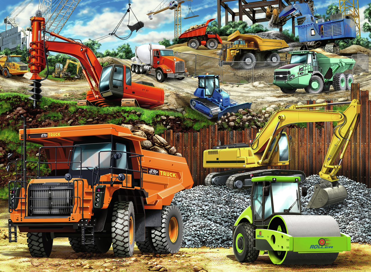 RAVENSBURGER CONSTRUCTION VEHICLES 100XXL