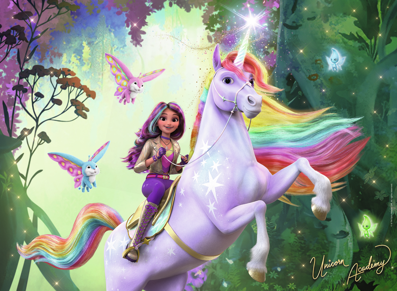 PUSLESPIL UNICORN ACADEMY 100 BRIKKER