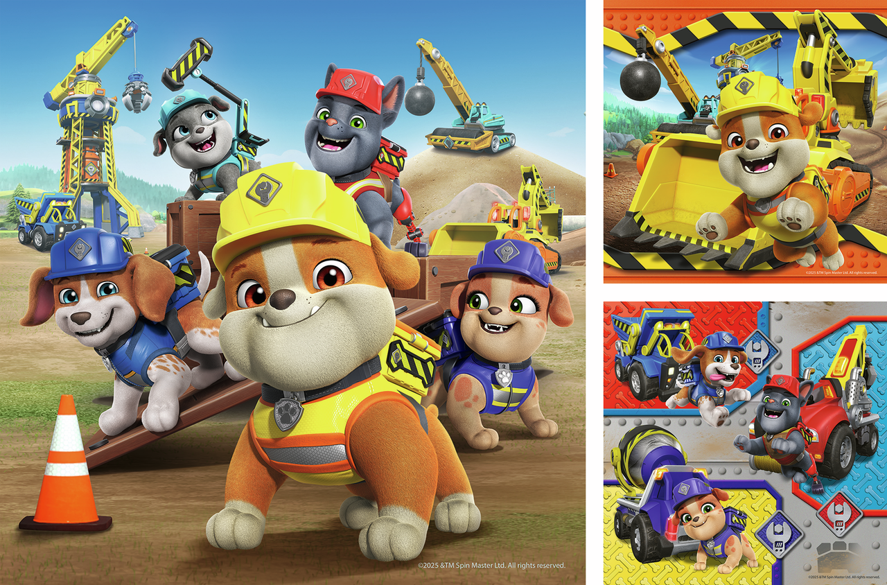 RAVENSBURGER RUBBLE & CREW WORK VECHICLES 3X49 BRIKKER