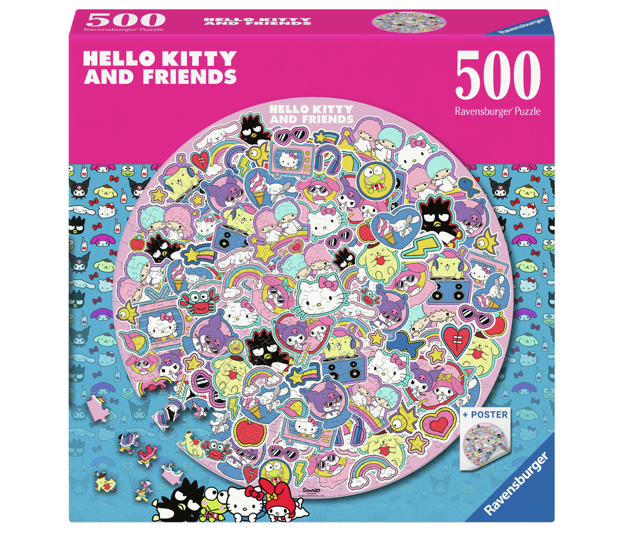 RAVENSBURGER HELLO KITTY RUNDT 500 BRIKKER