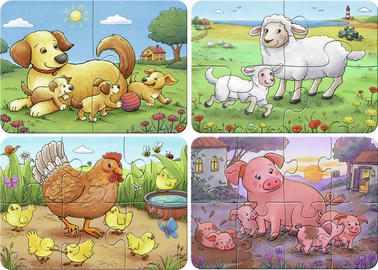 FARM ANIMAL FAMILIES 2/4/6/8 BRIKKER