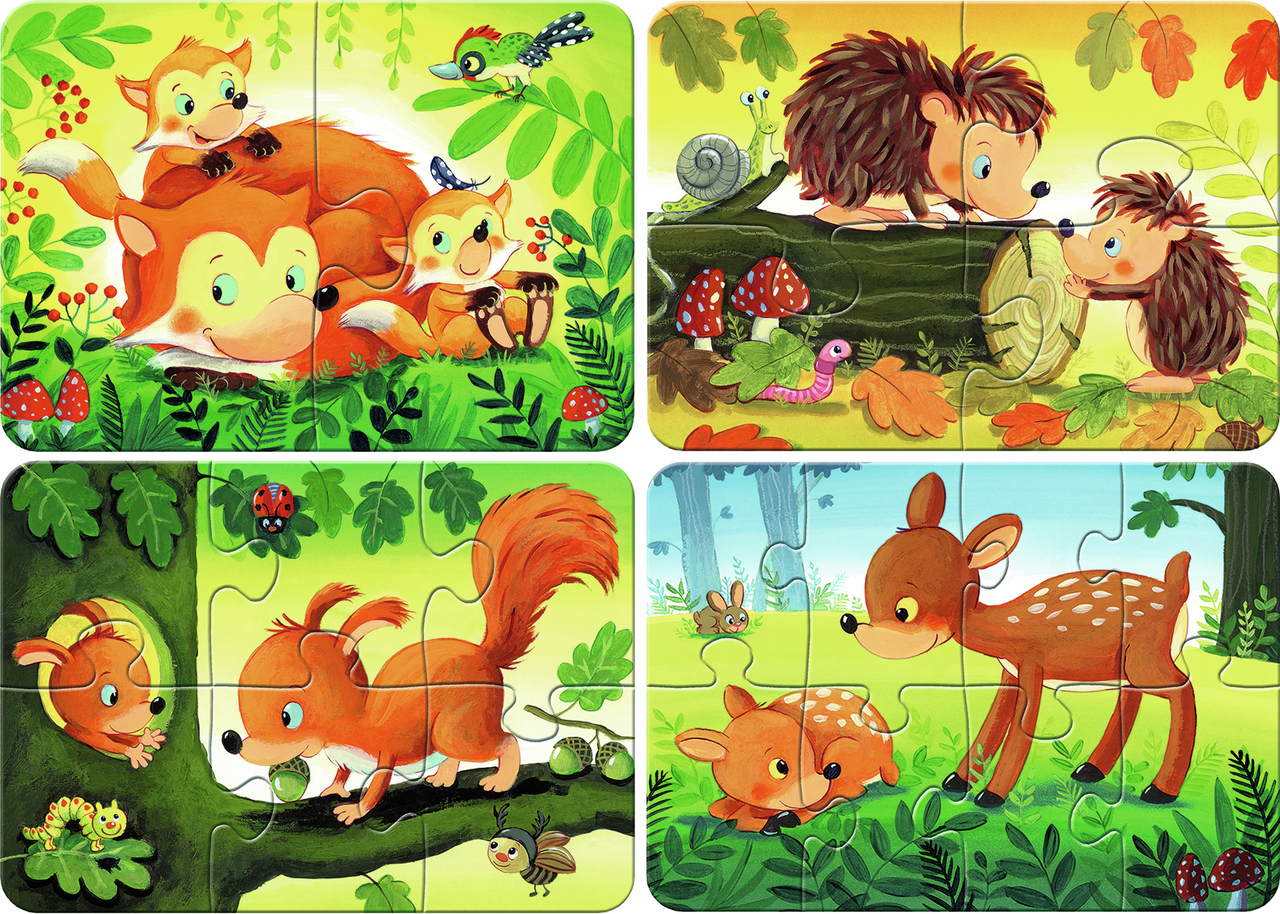 RAVENSBURGER FOREST ANIMAL FUN 2/4/6/8 BRIKKER
