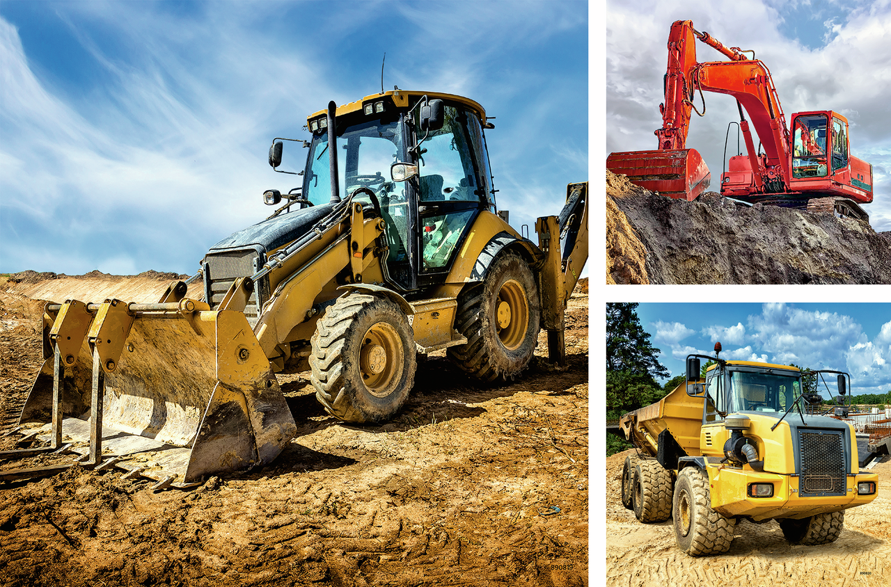 RAVENSBURGER DIGGER AT WORK 3X49 BRIKKER