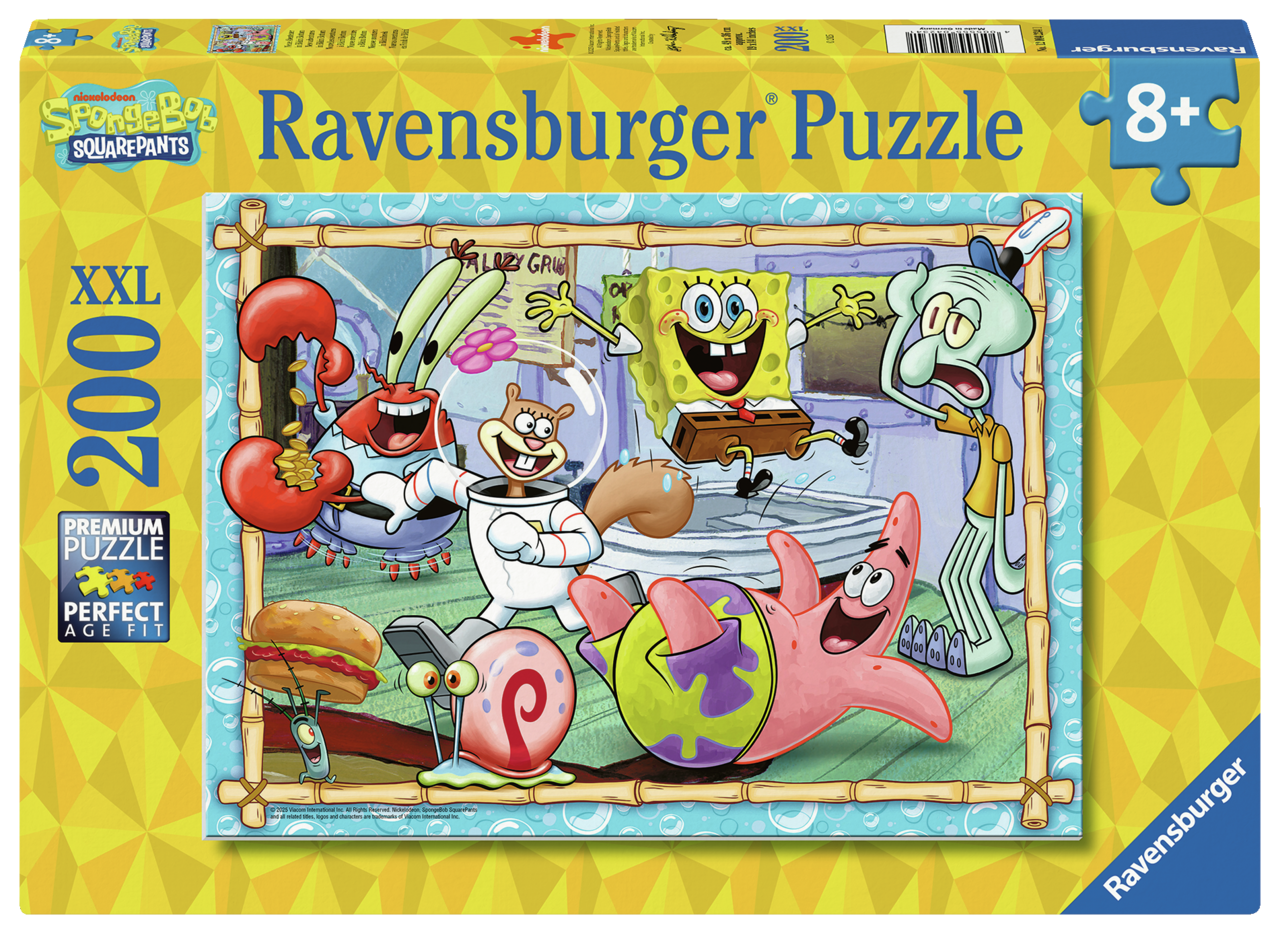 RAVENSBURGER SVAMPEBOB FIRKANT NYE EVENTYR PÅ BIKINI BUNDEN 200 BRIKKER