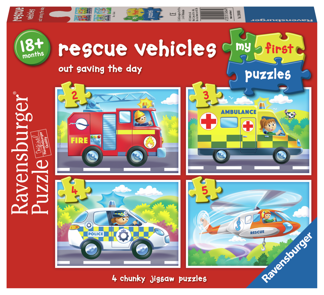 RAVENSBURGER RESCUE VEHICLES 2/3/4/5 PCS