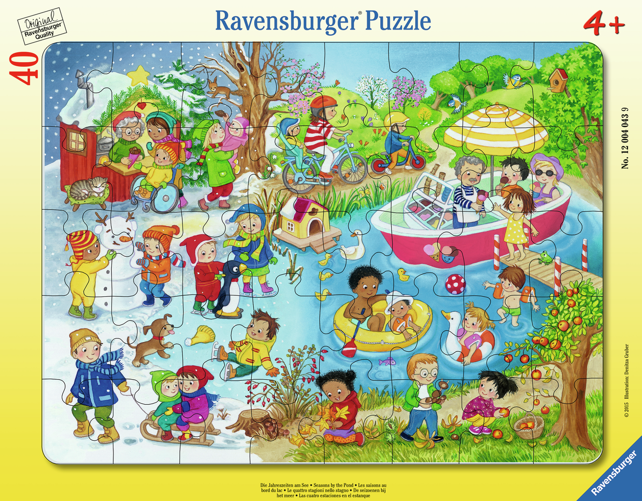 RAVENSBURGER SEASONS AT THE LAKE 40 PCS. FRAME PUZZLE