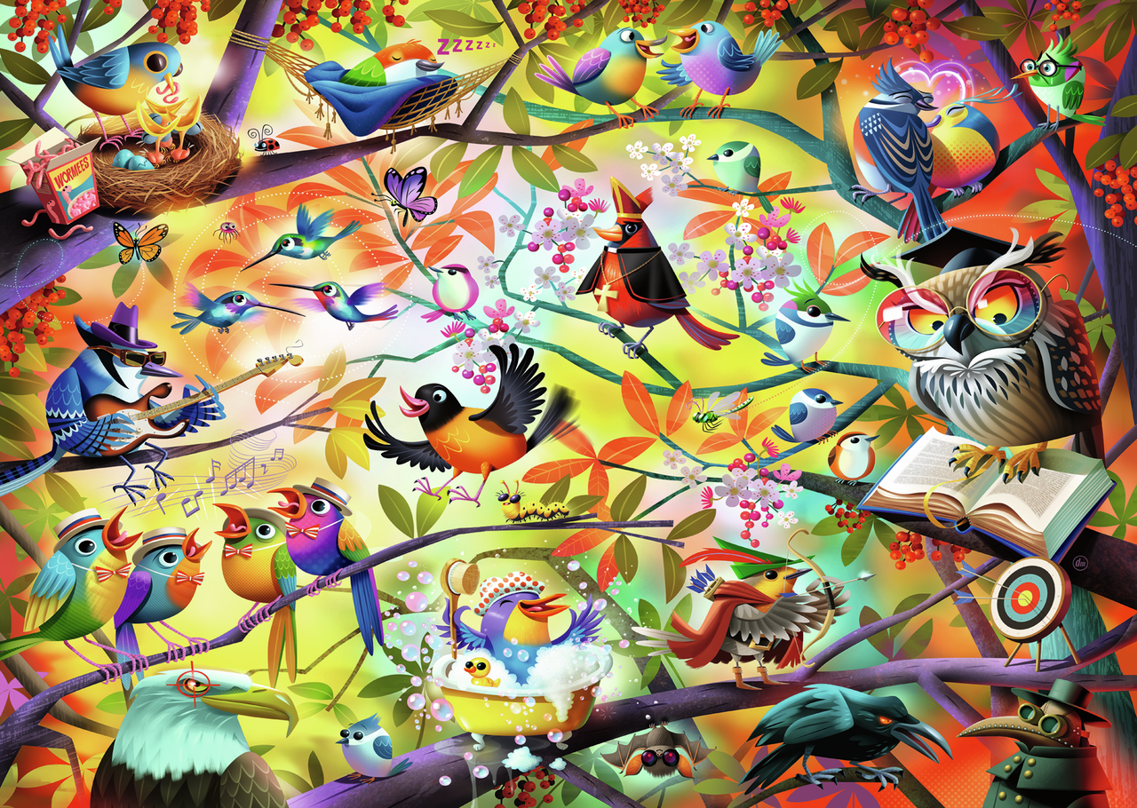 RAVENSBURGER BUSY BIRDIES 1000 BRIKKER