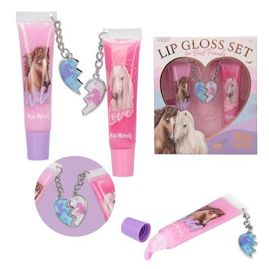 MISS MELODY LIPGLOSS OG HJERTEVEDHÆNGS SÆT BFF