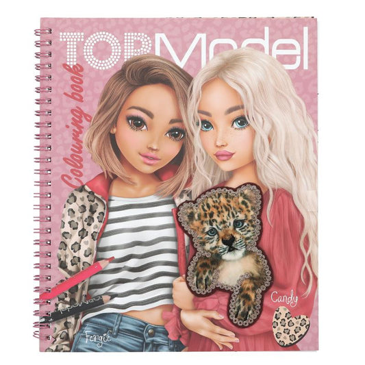TOPMODEL MALEBOG M/PAILLIETTER LEOHEART