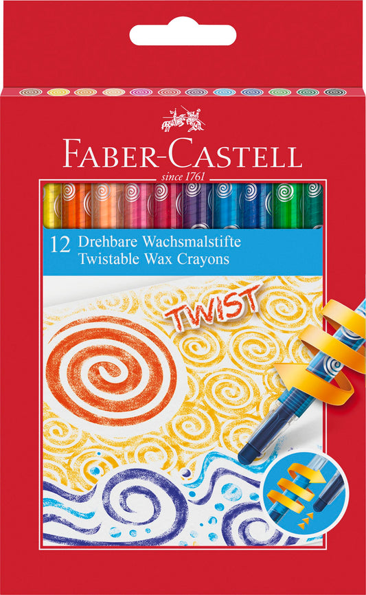 FABER CASTELL JUMBO KRIDT TWIST 12 FARVER