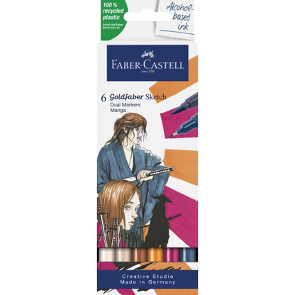FABER CASTELL GOLDFABER SKETCH MANGA SET 6 FARVER