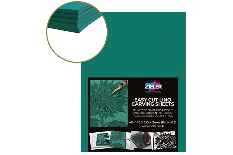 ZIELER LINOLIUMSARK A5 5 STK