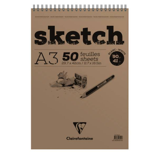 CLAIREFONTAINE SKITSEBLOK A3