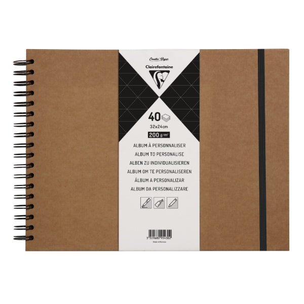 KRAFT HARD COVER ALBUM 32X24 CM 40 ARK