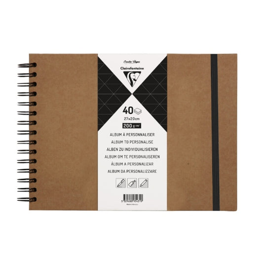 KRAFT HARD COVER ALBUM 27X20 CM 40 ARK