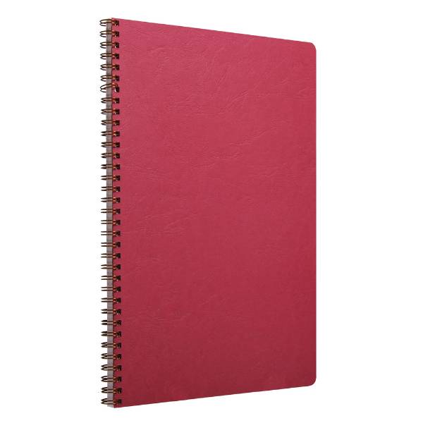 CLAIREFONTAINE AGE BAG A4 SPIRAL 5/5 RED KVADRERET