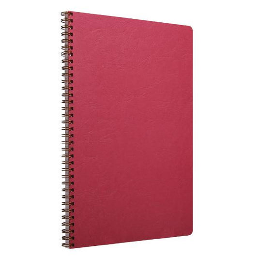 CLAIREFONTAINE AGE BAG A4 SPIRAL 5/5 RED KVADRERET