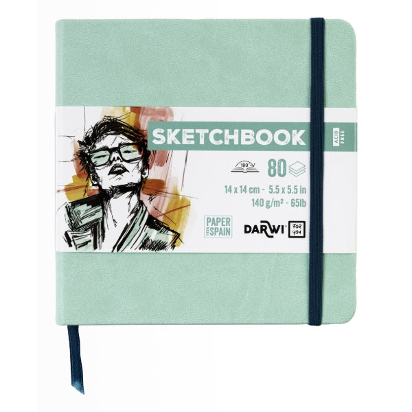 DFY SKETCHBOOK 14X14 80SH 140G MINTGREEN