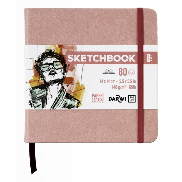 DFY SKETCHBOOK 14X14 80SH 140G SOFT PINK
