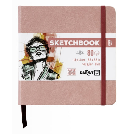 DFY SKETCHBOOK 14X14 80SH 140G SOFT PINK