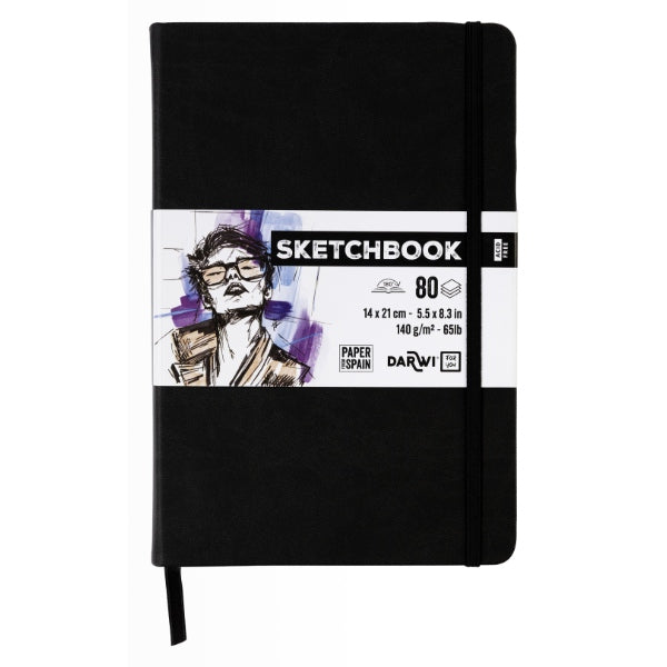 DFY SKETCHBOOK 14X21 80SH 140G BLACK