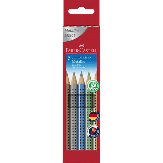 FARVEBLYANT GRIP JUMBO FABER CASTELL 5 STK. METAL