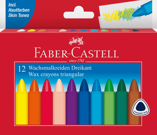 VOKSKRIDT FABER CASTELL TREKANTET 12 STK