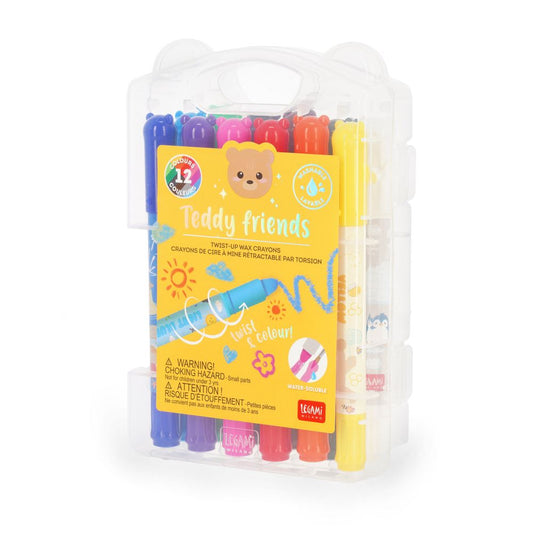 TEDDY FRIENDS TWIST UP CRAYONS