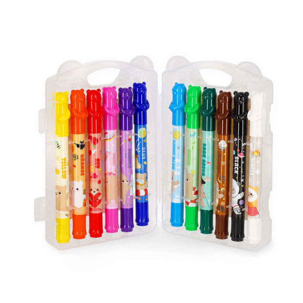 TEDDY FRIENDS TWIST UP CRAYONS