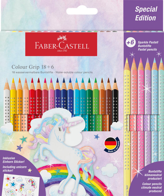 FABER CASTELL GRIP UNICORN 18+6 SPARKLE