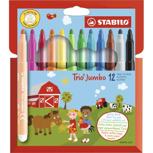 STABILO TRIO JUMBO 12 TUSSER