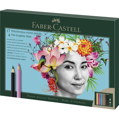 FABER CASTELL POLYCHROMOS & PITT GRAPHITE MATT SET