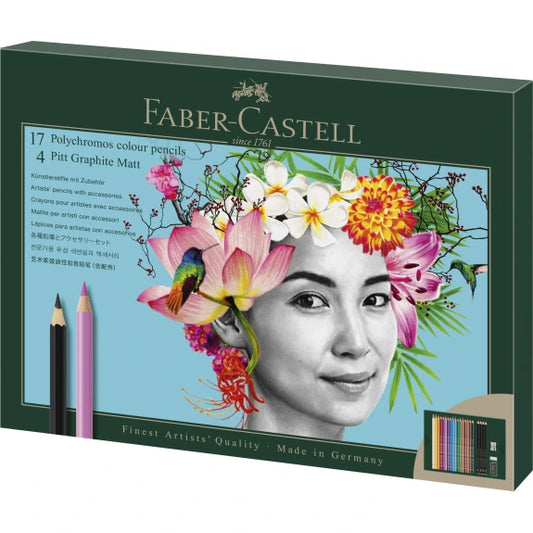 FABER CASTELL POLYCHROMOS & PITT GRAPHITE MATT SET