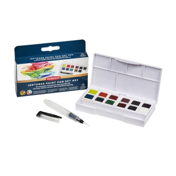 DERWENT INKTENSE PAINT PAN SET 12 PALET