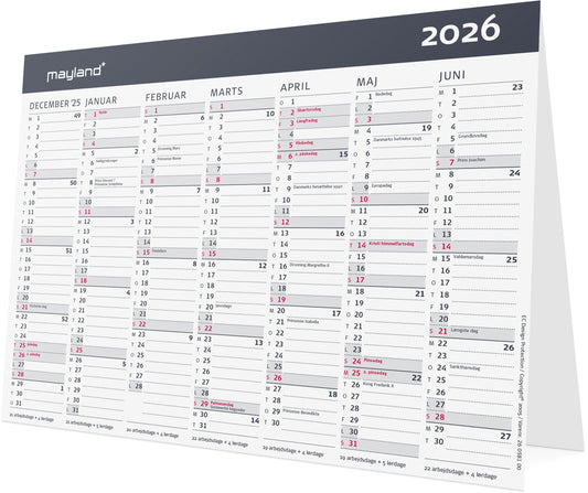 KONTOR-BORDKALENDER MODERNE A5 2026