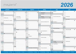 KONTORKALENDER KLASSISK A4 2026